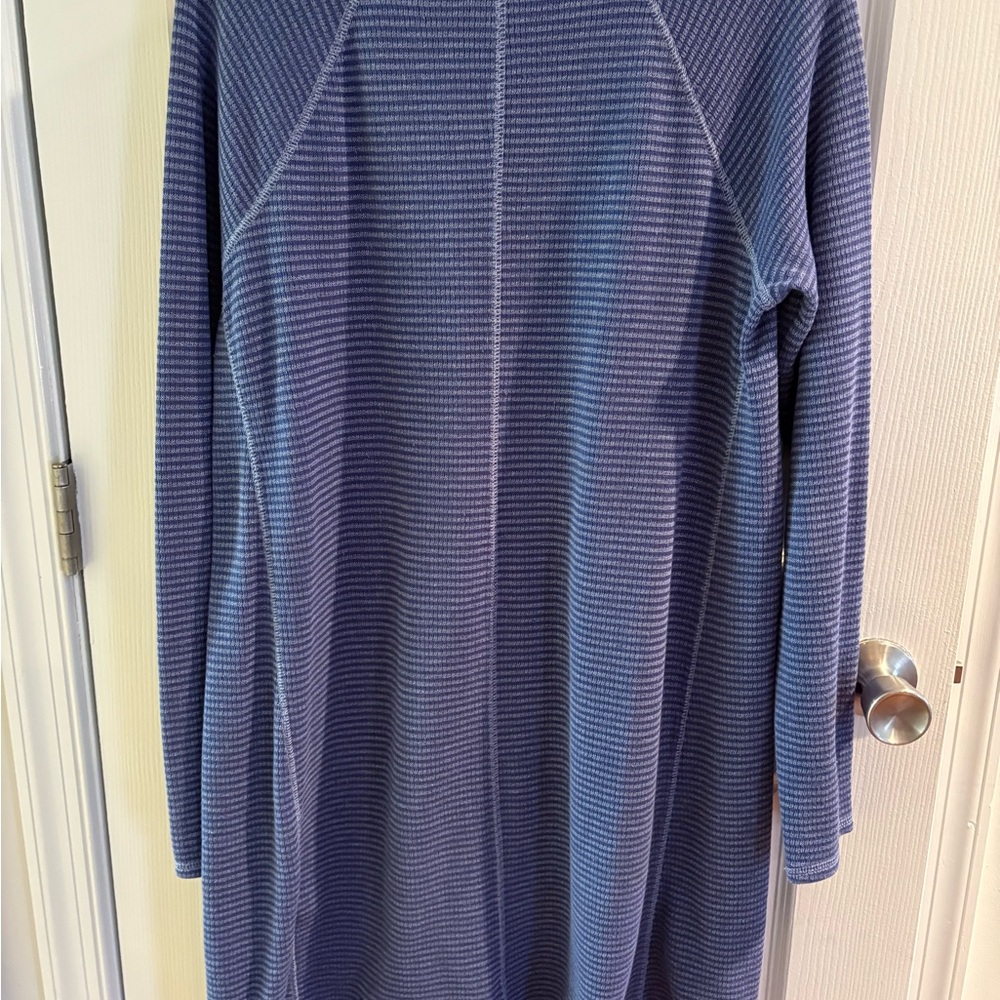 J. Jill Blue Stripe Knit Tunic Dress Size M Tall Relaxed Capsule Everyday Sporty - Picture 3 of 7